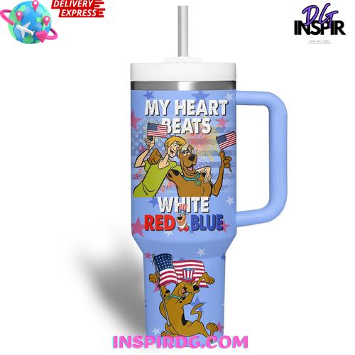 Scooby-Doo Stars and Stripes American Pride Stanley Tumbler Cup Scooby-Doo Stars and Stripes American Pride Stanley Tumbler Cup
