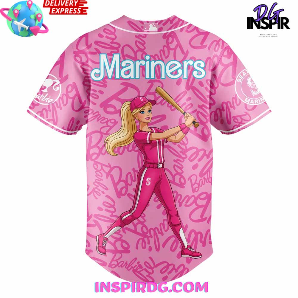 Seattle Mariners Barbie Night Performance Baseball Jersey Seattle Mariners Barbie Night Performance Baseball Jersey