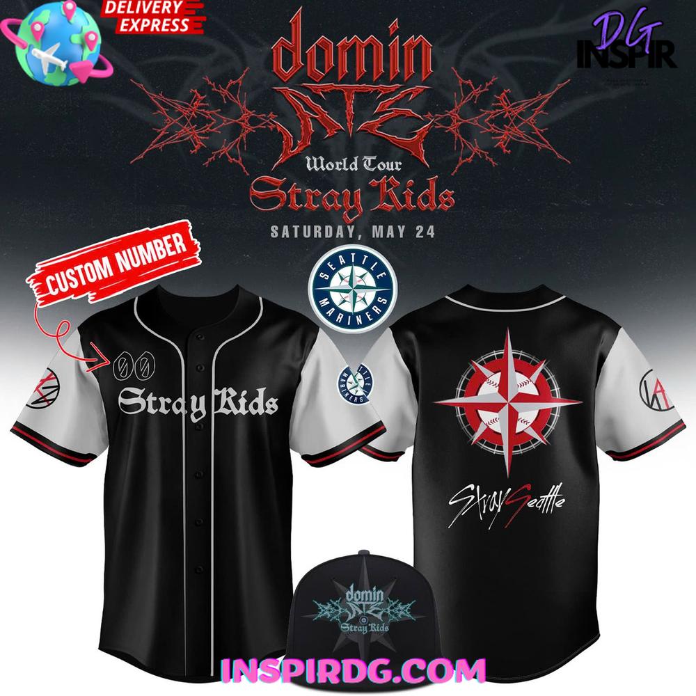 Seattle Mariners x Stray Kids Dominate World Tour Special Baseball Jersey Seattle Mariners x Stray Kids Dominate World Tour Special Baseball Jersey