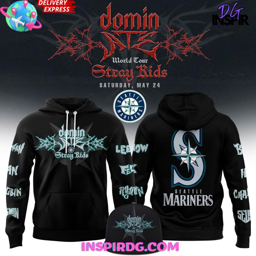 Seattle Mariners Stray Kids Dominate World Tour Special Hoodie Seattle Mariners Stray Kids Dominate World Tour Special Hoodie