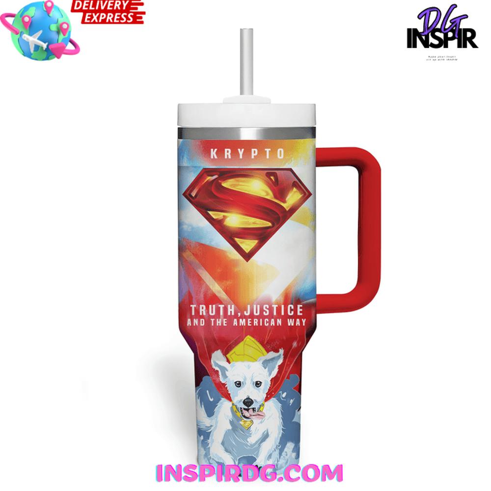 Superman & Krypto Special Edition Stanley Tumbler Cup Superman & Krypto Special Edition Stanley Tumbler Cup