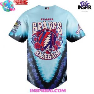 Atlanta Braves Grateful Dead 60th Anniversary Special Baseball Jersey 3