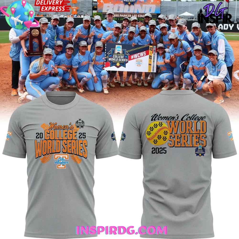Tennessee Lady Volunteers 2025 Women’s College World Series Official T-Shirt Tennessee Lady Volunteers 2025 Women’s College World Series Official T-Shirt