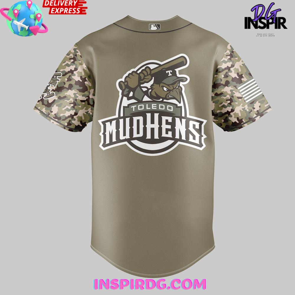 Toledo Mud Hens Military Appreciation Night 2025 Baseball Jersey Toledo Mud Hens Military Appreciation Night 2025 Baseball Jersey