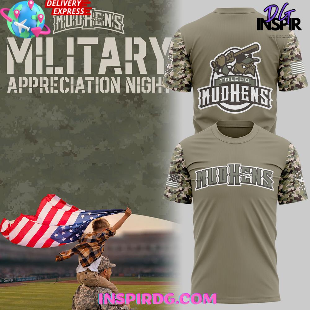 Toledo Mud Hens Military Appreciation Night 2025 T-Shirt Toledo Mud Hens Military Appreciation Night 2025 T-Shirt