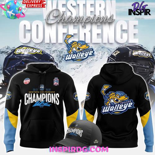 Toledo Walleye 2025 ECHL Western Conference Champions Edition Hoodie Toledo Walleye 2025 ECHL Western Conference Champions Edition Hoodie