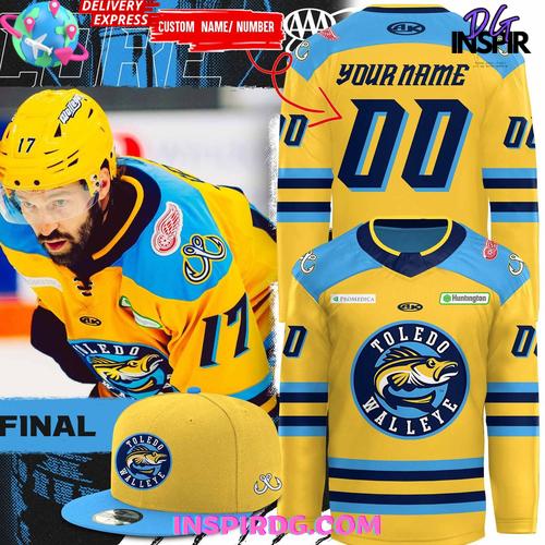 Toledo Walleye New Uniform 2025 Yellow Hockey Jersey Toledo Walleye New Uniform 2025 Yellow Hockey Jersey