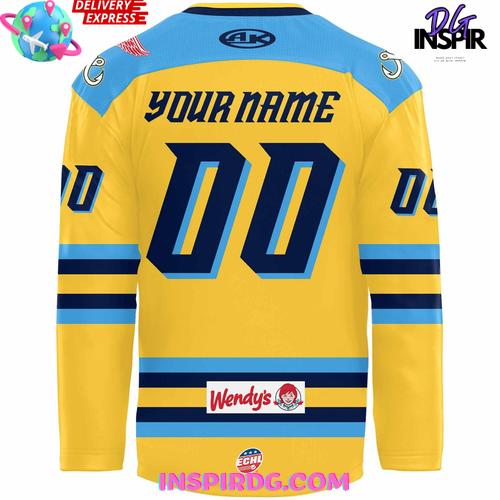 Toledo Walleye New Uniform 2025 Yellow Hockey Jersey Toledo Walleye New Uniform 2025 Yellow Hockey Jersey