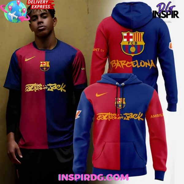 Travis Scott Brings Cactus Jack x Nike FC Barcelona 2025 Hoodie