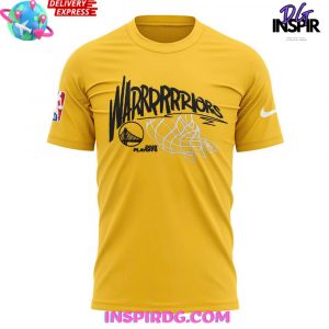 Golden State Warriors 2025 Play Off Special Yellow T-Shirt