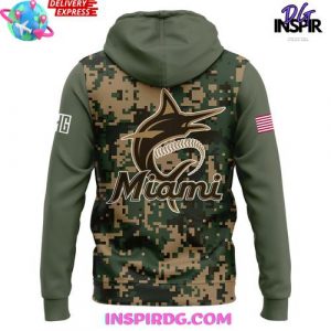 Miami Marlins Military Appreciation 2025 Hoodie 3