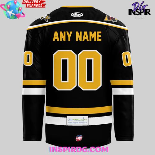 Wheeling Nailers New Uniforms 2025 Black Hockey Jersey Wheeling Nailers New Uniforms 2025 Black Hockey Jersey
