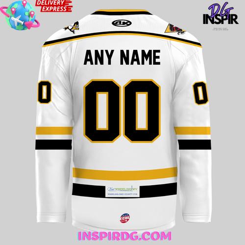 Wheeling Nailers New Uniforms 2025 White Hockey Jersey Wheeling Nailers New Uniforms 2025 White Hockey Jersey