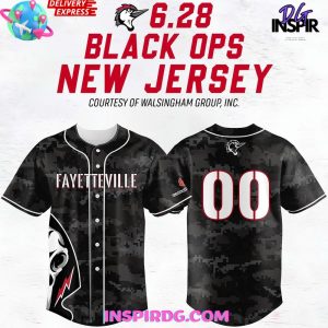 Fayetteville Woodpeckers Black Ops Night 2025 Baseball Jersey