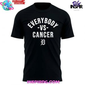 Detroit Tigers Strike Out Cancer Special Black T-shirt