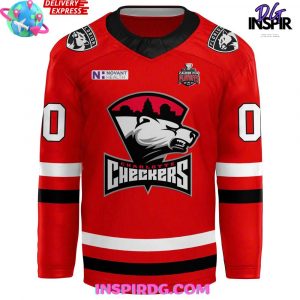 Charlotte Checkers 2025 Calder Cup Playoffs Red Hockey Jersey