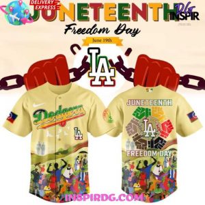 Los Angeles Dodgers Juneteenth Freedom Day 2025 Baseball Jersey
