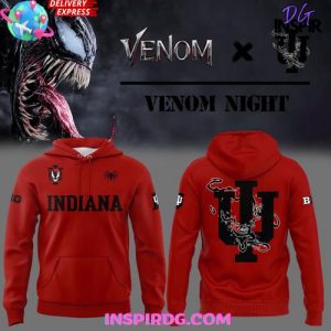 Indiana Hoosiers x Venom Night 2025 Special Hoodie