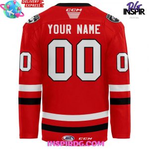 Charlotte Checkers 2025 Calder Cup Playoffs Red Hockey Jersey 3