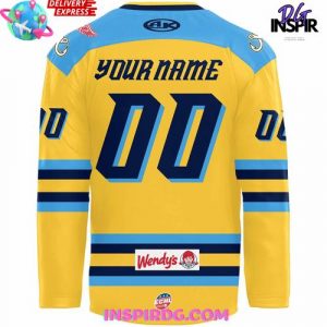 Toledo Walleye New Uniform 2025 Yellow Hockey Jersey 3