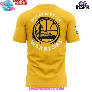 Golden State Warriors 2025 Play Off Special Yellow T Shirt 3