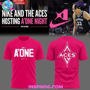 Las Vegas Aces A One Night 2025 Pink T-Shirt