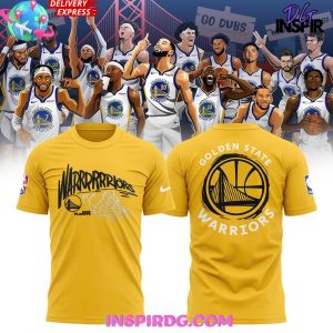 Golden State Warriors 2025 Play Off Special Yellow T-Shirt