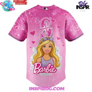 Seattle Mariners Barbie Night Limited Edition Baseball Jersey 3