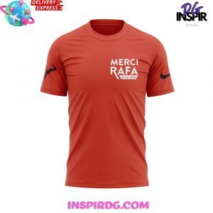 Offical Rafael Nadal Roland Garros Merci Rafa 2025 Orange T-Shirt