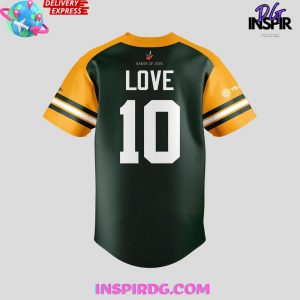 Green Bay Charity Softball Jordan Love Dark 2025 Baseball Jersey 3