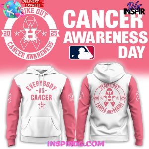 Houston Astros Strike Out 2025 Cancer Awareness Hoodie