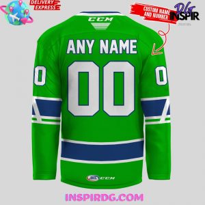 Abbotsford Canucks AHL CCM Edition Green Hockey Jersey 3
