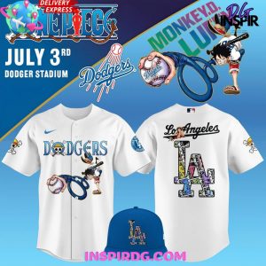 2025 One Piece Night x Los Angeles Dodgers Stadium Baseball Jersey