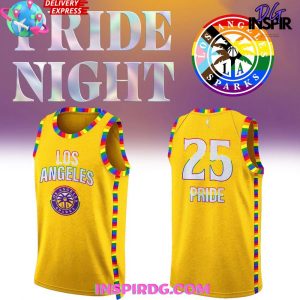 Los Angeles Sparks Celebrating Pride Night 2025 Basketball Jersey