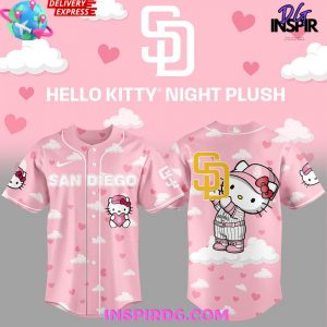 San Diego Padres Hello Kitty Night Plush Edition Baseball Jersey