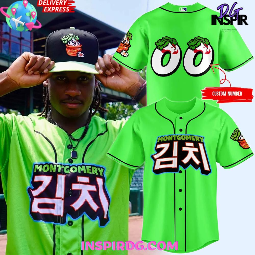 2025 Montgomery Biscuits x Kimchi Special Baseball Jersey 2025 Montgomery Biscuits x Kimchi Special Baseball Jersey
