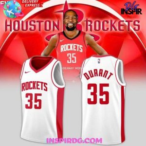 Kevin Durant Houston Rockets #35 White Version Basketball Jersey