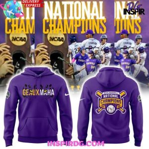 LSU Tigers Geauxmaha National Champions 2025 Purple Hoodie