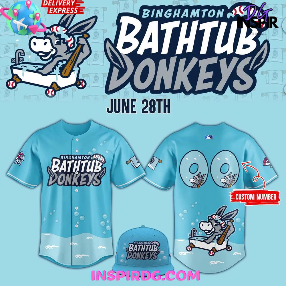Binghamton Rumble Ponies Bathtub Donkeys 2025 Baseball Jersey Binghamton Rumble Ponies Bathtub Donkeys 2025 Baseball Jersey