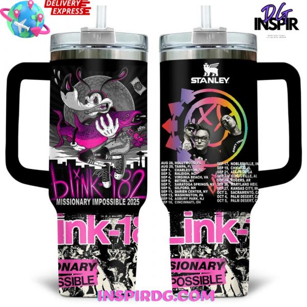 Blink-182 Missionary Impossible 2025 Stanley Tumbler Cup
