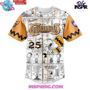 El Paso Chihuahuas 75th Anniversary of Peanuts Special Baseball Jersey