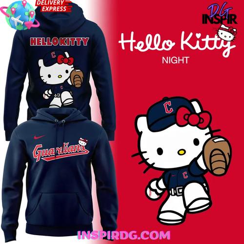 Cleveland Guardians Hello Kitty Night Limited Edition Hoodie Cleveland Guardians Hello Kitty Night Limited Edition Hoodie