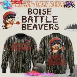 Boise Battle Beavers One-Night-Only Camo Crewneck Sweatshirt