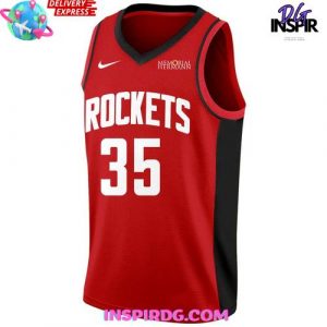Kevin Durant Houston Rockets 35 Red Version Basketball Jersey 3