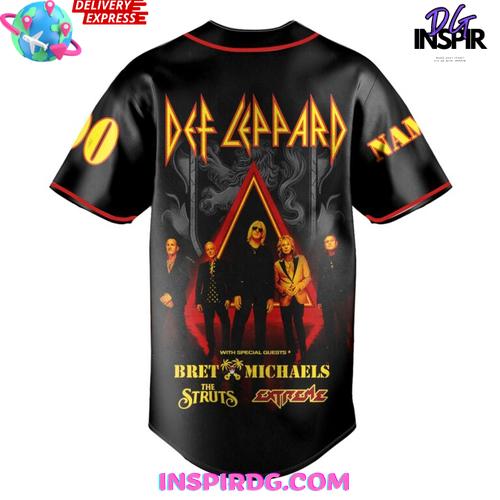 Def Leppard x Bret Michaels 2025 Tour Custom Baseball Jersey Def Leppard x Bret Michaels 2025 Tour Custom Baseball Jersey