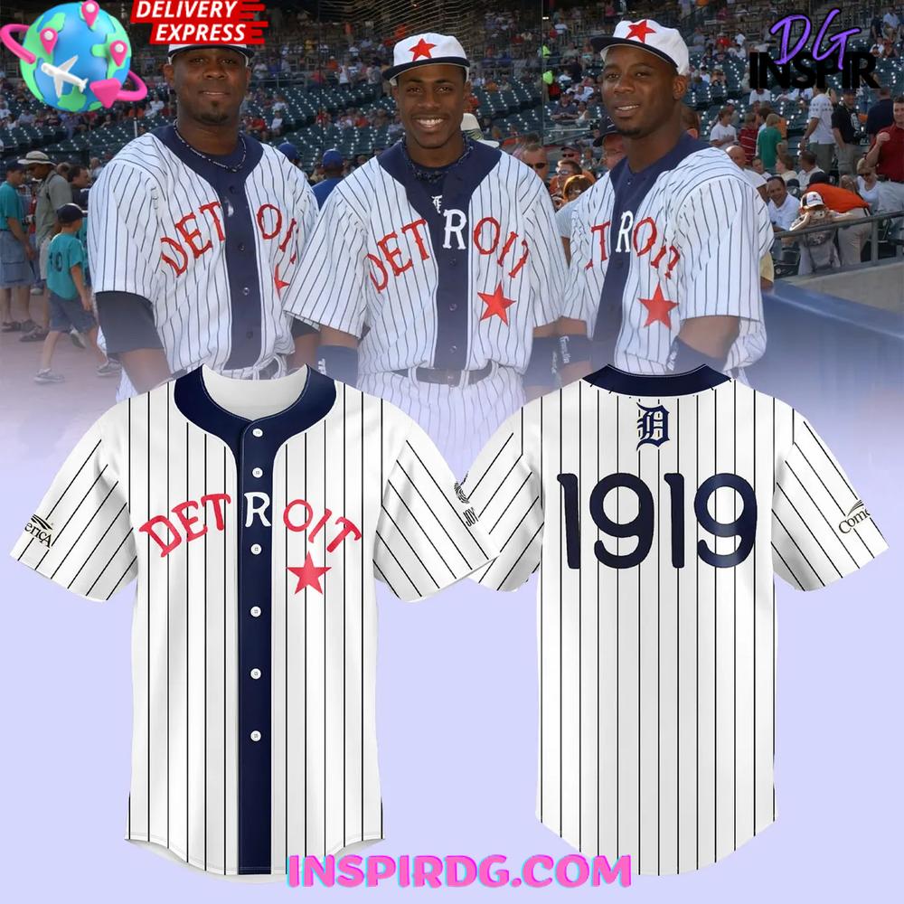 Detroit Tigers 1919 Black in Baseball Jersey 
