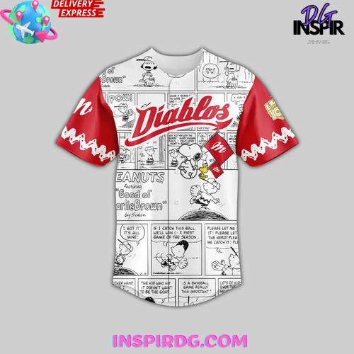 Diablos Rojos x Peanuts Custom Edition Baseball Jersey Diablos Rojos x Peanuts Custom Edition Baseball Jersey