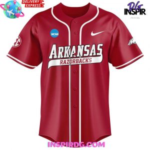 Arkansas Razorbacks Men’s College World Series Omahogs 2025 Red Jersey