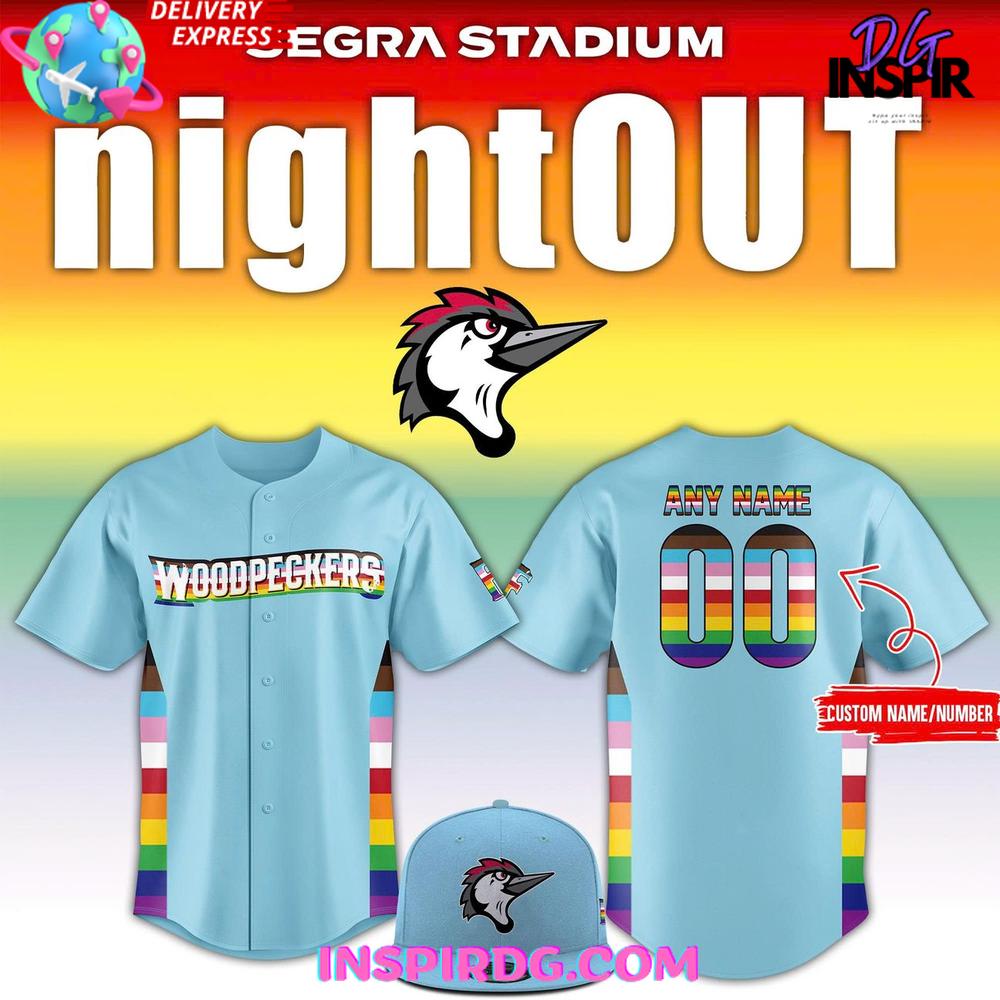 Fayetteville Woodpeckers Pride Night Out 2025 Baseball Jersey Fayetteville Woodpeckers Pride Night Out 2025 Baseball Jersey