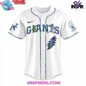 San Francisco Giants x Grateful Dead Dancing Bears Night Baseball Jersey